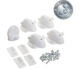 Dreambaby G855 Selbstklebende Kindersicherung Set 4 Schlösser 1 Schlüssel