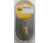 Yale® 22 mm Standard Messing-Kombinationshangschloss Zahlenvorhangschloss 