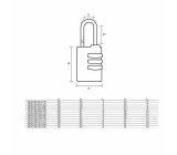 Yale Aluminium-Kombinationshangschloss, 38 mm
