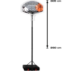 Hudora Mobiler 260-305cm Höheverstellbarer Basketballanlage Basketballständer
