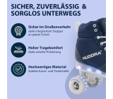 HUDORA LED Roller Skates Rollschuhe Leucht Kinderrollschuhe für Jungen/Mädchen