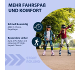 HUDORA LED Roller Skates Rollschuhe Leucht Kinderrollschuhe für Jungen/Mädchen 29/30
