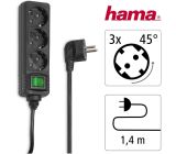Hama 3-Fach Steckdosenleiste mit Schalter Mehrfachsteckdose 1,4 m 
