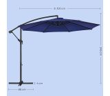 Songmics Sonnenschirm Gartenschirm Ampelschirm mit Ständer 300 cm