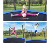 SONGMICS Trampolin Ø 366 cm Gartentrampolin mit Sicherheitsnetz bis 150 kg