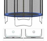 SONGMICS Trampolin Ø 366 cm Gartentrampolin mit Sicherheitsnetz bis 150 kg