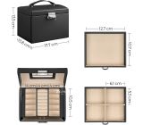 Songmics Schmuckschatulle mit 2 Schubladen