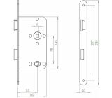 ABUS Einsteckschloss LINKS Gold 20mm