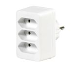 Vivanco 3 fach Euro Steckdosenadapter Adapter Euro auf Schuko Zwischenstecker 