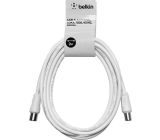 Belkin Antennenkabel Koaxial Kabel Coax Cable Satkabel 2 m Weiß