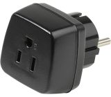 Vivanco Reisestecker Reisesteckdose USA Stecker auf Schuko