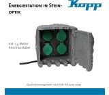 Kopp 4-Fach Energiestation Gartensteckdose 1.5 m Steinsteckdose