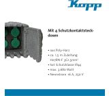 Kopp 4-Fach Energiestation Gartensteckdose 1.5 m Steinsteckdose