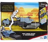 Hasbro Star Wars Galaxy of Adventures Erste Ordnung Fahrer und Treadspeeder