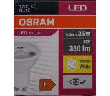 Osram LED-Wert GU10 Spot Strahler Lampe  35W Warmweiß 
