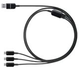 Samsung 3-in-1 Multi Charging Cable Ladekabel für Samsung Galaxy S5 - Schwarz