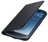 Samsung Hülle Schutzhülle Flip Wallet Case Cover für Samsung Galaxy S3 - Schwarz