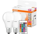 OSRAM STAR+ RGBW LED Lampe E27 Birne mit Fernbedienung 60W [2ER PACK]