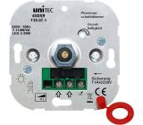 Unitec Phasenanschnittdimmer für Beleuchtung Drehdimmer mit Schraubklemmen