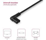 Hama 3m Netzkabel mit Flachem Eurostecker Eurokabel Schwarz