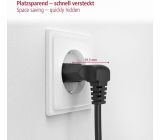 Hama 3m Netzkabel mit Flachem Eurostecker Eurokabel Schwarz