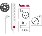 Hama 6-Fach Steckdosenleiste mit Schalter und Berühnungschutz 