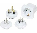 Vivanco Reisestecker Set Welt Typ C Steckdose Travel Adapter Set 4 teilig 