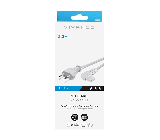 Vivanco Netzkabel Netzanschlussleitung Euro-Doppelnut Stecker Winkelstecker 2 m