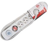 Vivanco 6 Fach Komfort Multi-Basis Steckdosenleiste mit Schaltbar 1,4 m
