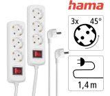 Hama 3-Fach Steckdosenleiste mit Schalter 2er Set Mehrfachsteckdose