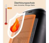 Midea NTH20-18MRA Keramik Digital Heizlüfter mit Fernbedienung Schwarz