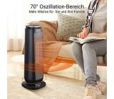 Midea NTH20-18MRA Keramik Digital Heizlüfter mit Fernbedienung Schwarz