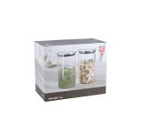 Zwilling Vorratsdosen Vorratsglas 1L Glasbehälter 4ER SET mit Kulturtasche