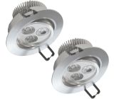 Eco Light LED-Einbauleuchte Venlo 2er Set Einbaustrahler 3W