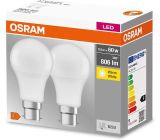 OSRAM LED Lampe B22d Sockel Glühbirne 60w 2700K Warmweiß [6ER]