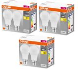 OSRAM LED Lampe B22d Sockel Glühbirne 60w 2700K Warmweiß [6ER]