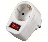 Hama Zwischenstecker mit Schalter Steckdosenadapter Stecker Weiß
