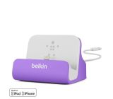Belkin Lightning Lade/Sync-Dockingstation inkl1,2m USB-Kabel für iPhone lila