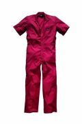 DICKIES Deluxe WORKWEAR Supper leichter Overall Coverall Arbeitskleidung Arbeitsoverall Arbeitsanzug (L, ROT, Kurzarm))