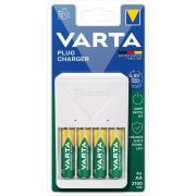 Varta Plug Charger Batterieladegerät mit 4x AA Akkus 2100mAh