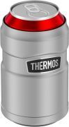THERMOS Isolier-Kühler Stainless King mattiert für Getränkedosen 350ml, Edelstahl Can Cooler hält kalte Dosen bis zu 12 Stunden kalt, ideal für 0,33l Cola Dosen