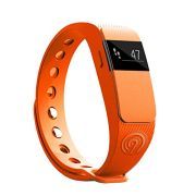 NINETEC Smartfit F2 Orange Fitness Tracker Bluetooth 4.0 Sport Armband Schrittzähler Aktivitätsarmband Fitnessarmband Sportuhr mit Schlafanalyse Kalorienanalyse SMS Anrufe