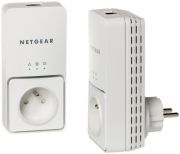 Netgear XAVB2501 Pack 2 Adaptern CPL Ethernet Powerline 200 Mbit/s mit integriertem Buchse HomePlug AV-21-1-4