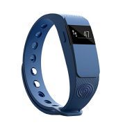 NINETEC Smartfit F2 Blau Fitness Tracker Bluetooth 4.0 Sport Armband Schrittzähler Aktivitätsarmband Fitnessarmband Sportuhr mit Schlafanalyse Kalorienanalyse SMS Anrufe