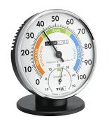 TFA Dostmann Präzisions Thermo Hygrometer zur Raumklimakontrolle Analog mit Komfortzonen Kontrolle von Temperatur und Luftfeuchtigkeit