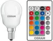OSRAM STAR+ RGBW LED Lampe E14 Sockel mit Fernbedienung und Farbwechsel Dimmbar Tropfenform 25W