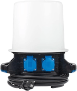 as–Schwabe 360° LED Rundumleuchte 70W 6000lm mit 2 Schutzkontaktsteckdose