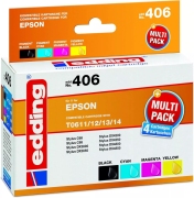 Edding EDD-406 kompatibel für Epson Stylus D/Dx Ersetzt T0611/T0612/T0613/T0614