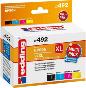 Edding EDD-492 Druckerpatrone Kombi-Pack für Epson 27XL, T2711, T2712, T2713, T2714