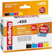 Edding EDD-455 Druckerpatrone Multipack für Epson 26XL T1631, T2632, T2633, T2634
